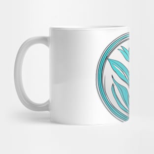 Elegant Turquoise Tulip Floral Art No. 934 Mug